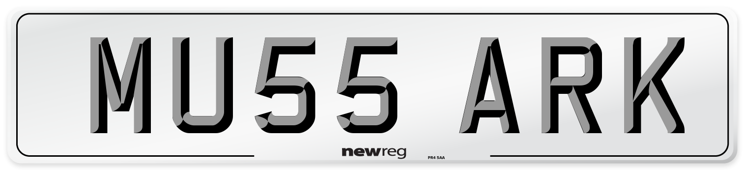 MU55 ARK Number Plate from New Reg